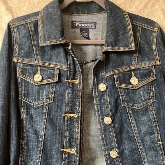 Baccini jean jacket.  NWOT! - Picture 2 of 5